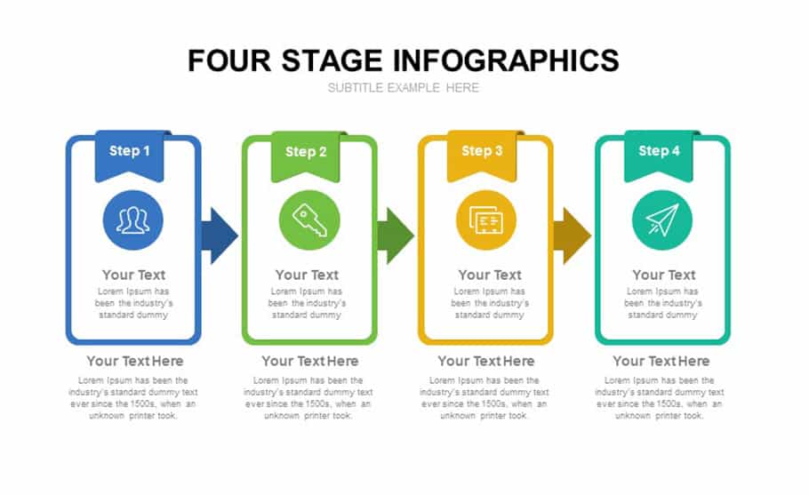 Four Stage Infographics templates