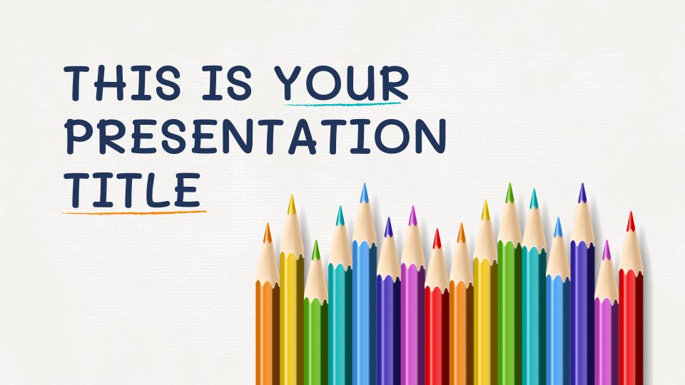 colorful pencils free google slides themes