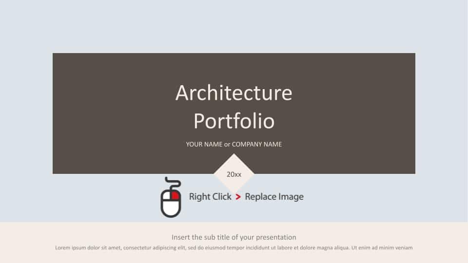 Free Google Slides Minimalist Architecture Portfolio Templates