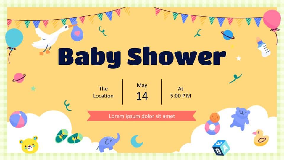 Cute Lovely Baby Shower and PowerPoint Templates