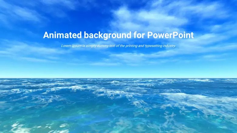 Free Animated Sea Background PowerPoint Template