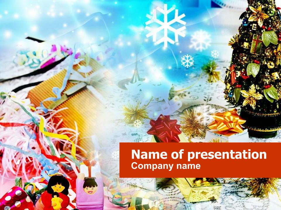 Free Cute Christmas PowerPoint Background Google Slides