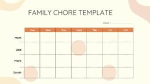 Free Weekly Chore Chart Template
