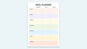 meal plan chart