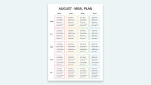 monthly meal planner chart
